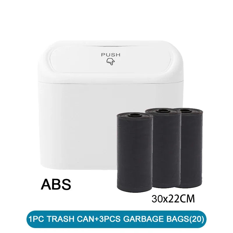 Leakproof Car Trash Can with Lid + Refill Bags