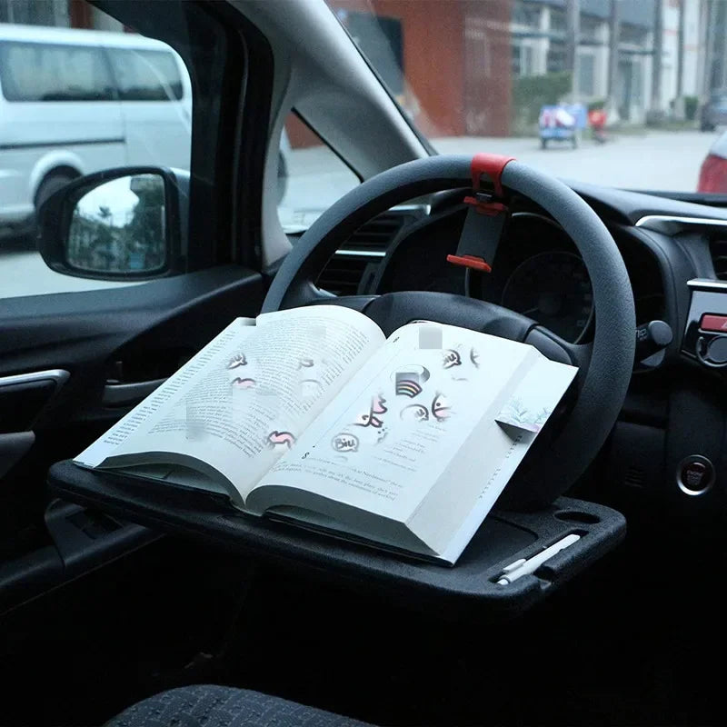 Universal Car Tray Table for Steering Wheel and Seat Back