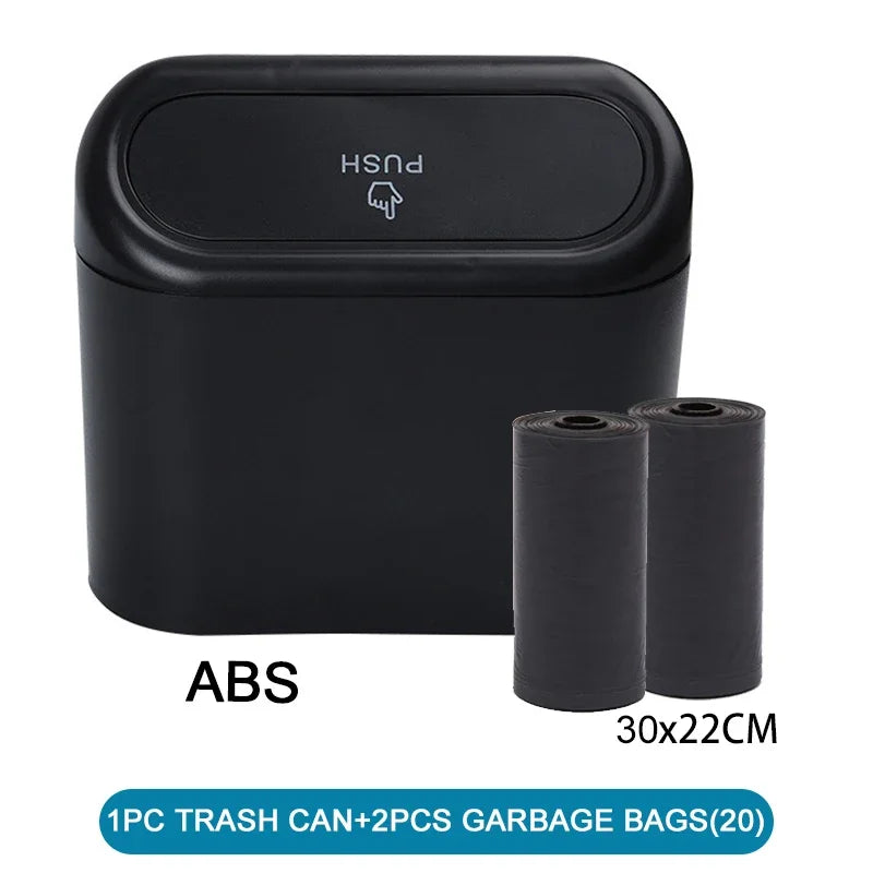 Leakproof Car Trash Can with Lid + Refill Bags