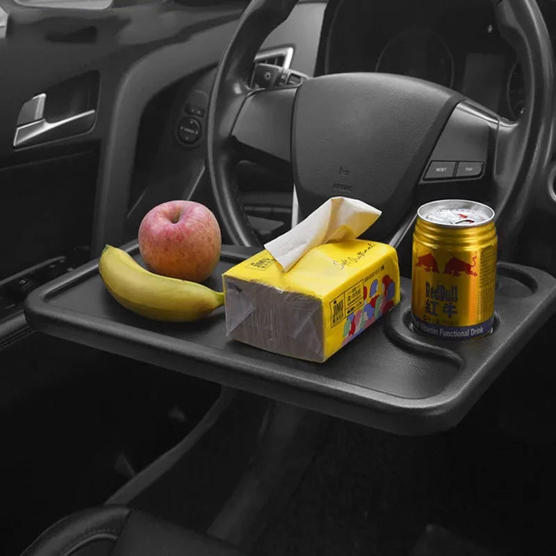 Universal Car Tray Table for Steering Wheel and Seat Back