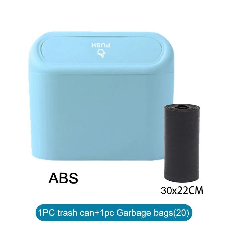 Leakproof Car Trash Can with Lid + Refill Bags