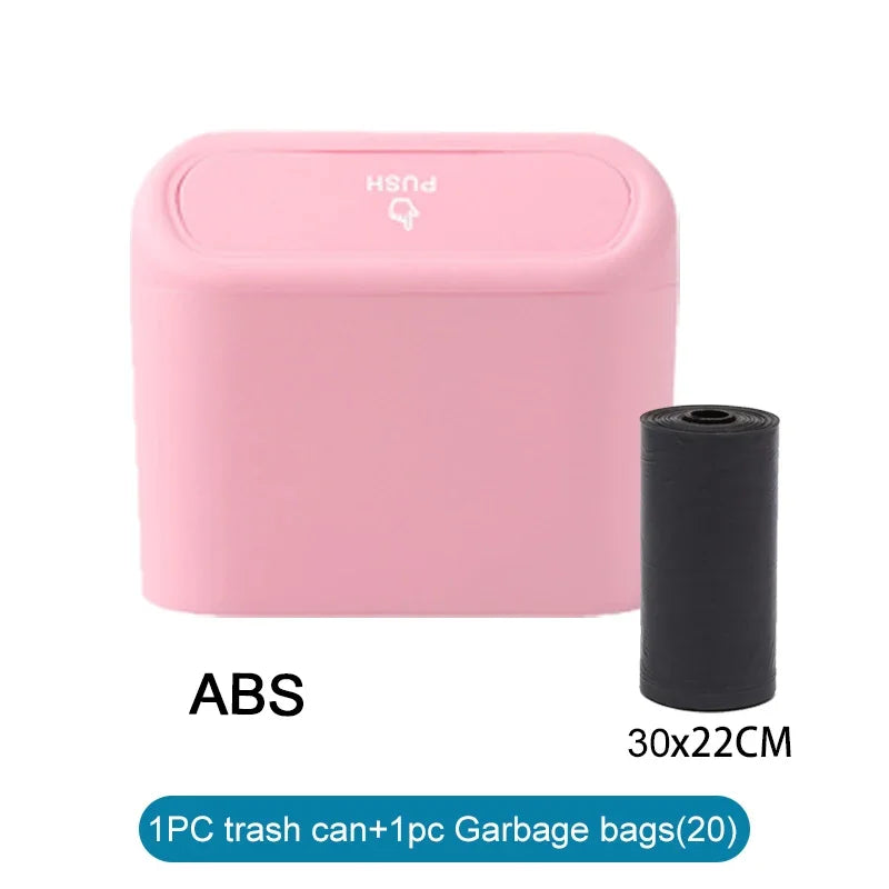 Leakproof Car Trash Can with Lid + Refill Bags