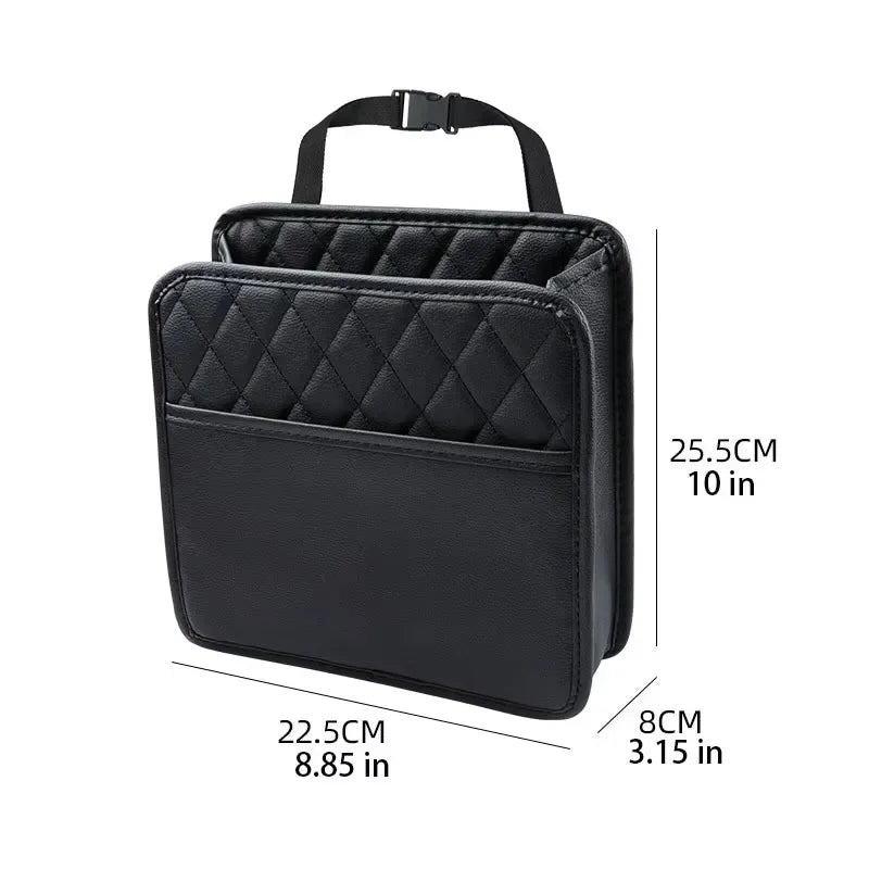 Leather Hanging Headrest Car Seat Organizer