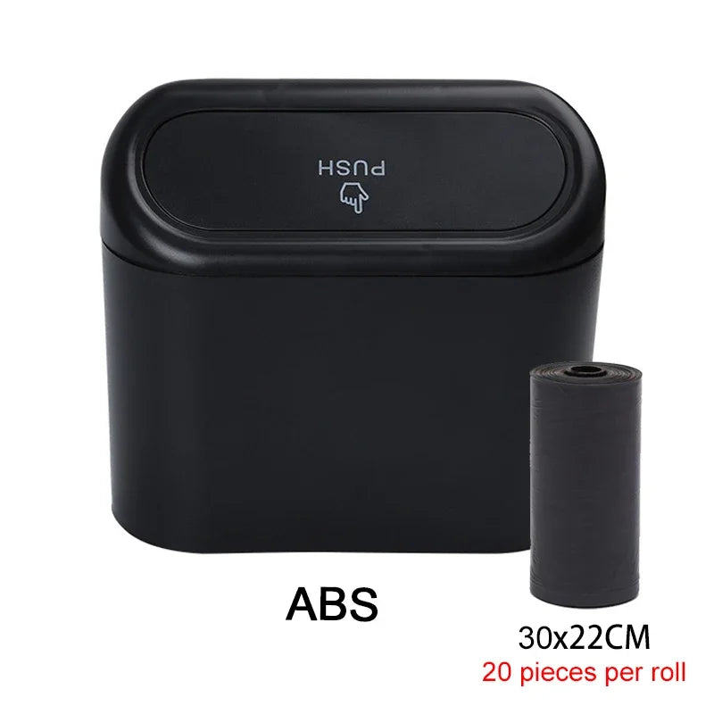 Leakproof Car Trash Can with Lid + Refill Bags