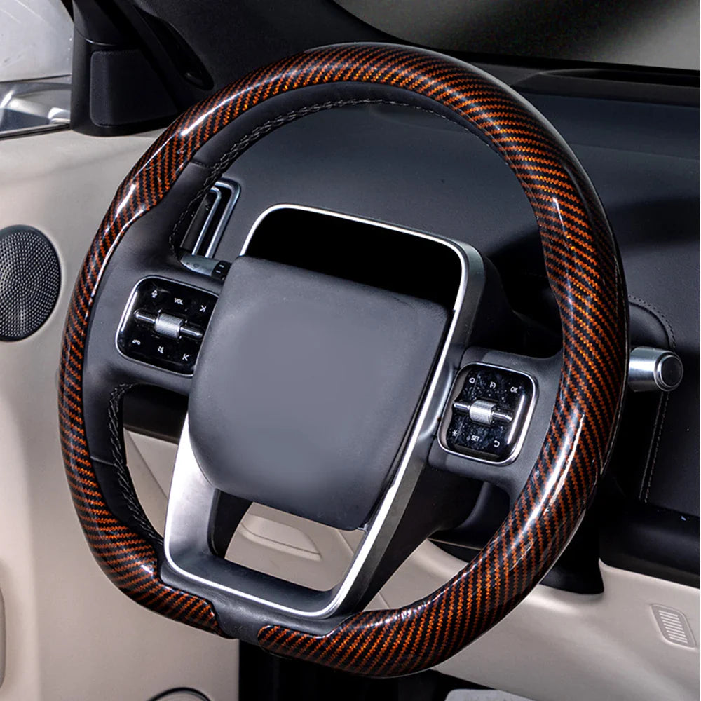 Premium Universal Carbon Fiber Steering Wheel Cover