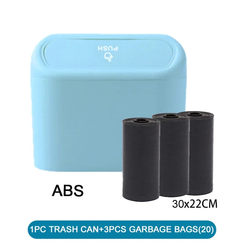 Leakproof Car Trash Can with Lid + Refill Bags