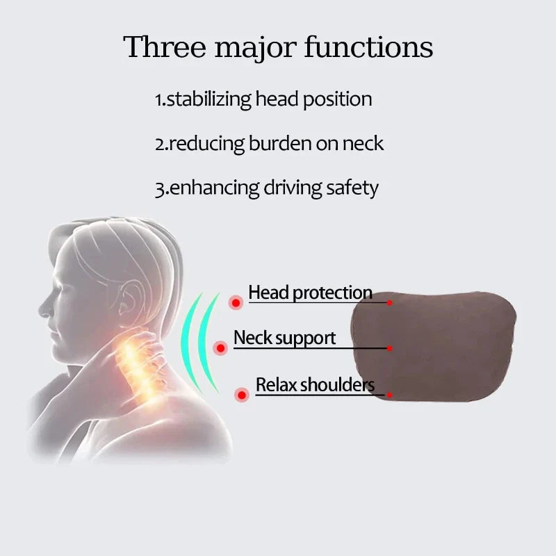 Memory Foam Headrest Pillow for Long Drives