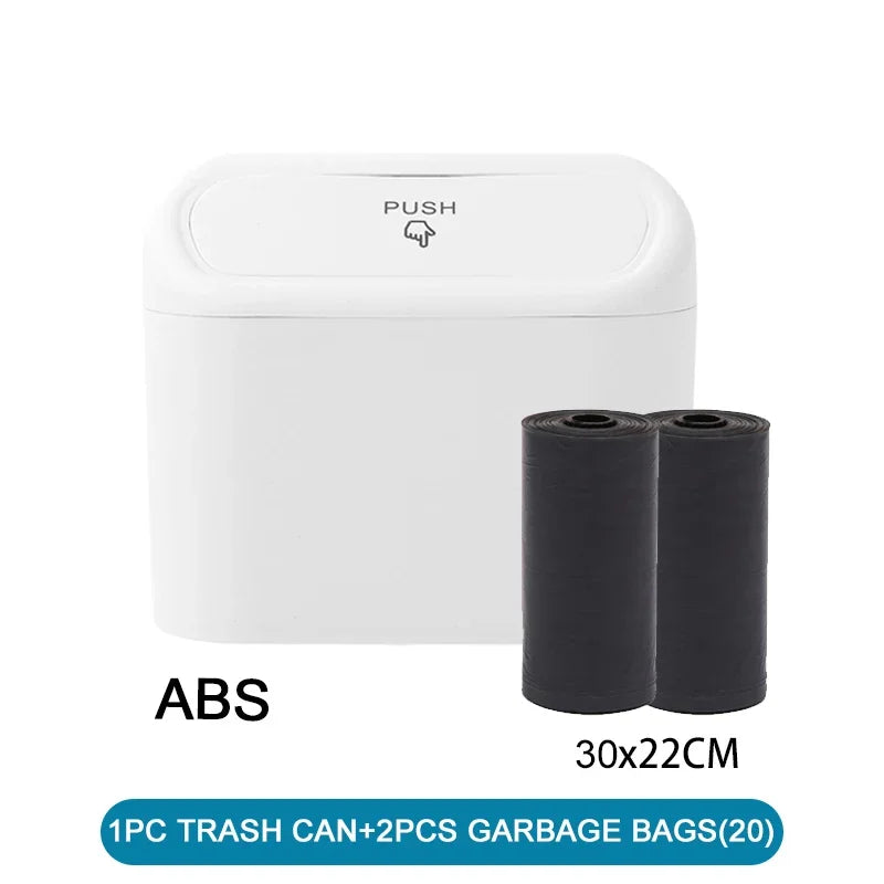 Leakproof Car Trash Can with Lid + Refill Bags