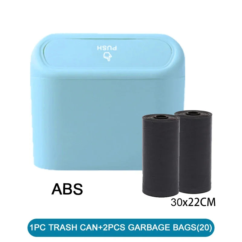 Leakproof Car Trash Can with Lid + Refill Bags