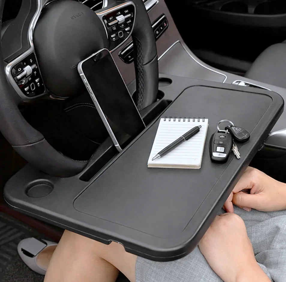 Universal Car Tray Table for Steering Wheel and Seat Back